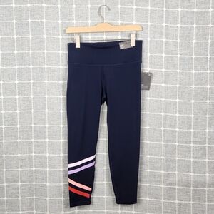 GAP Navy Leggings with Colorful Stripes